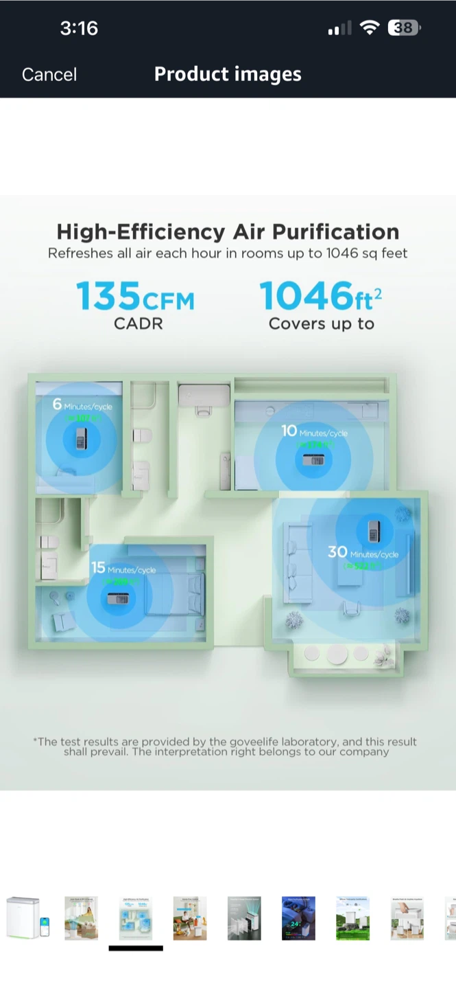 GoveeLife Smart Air Purifier for Large Rooms - photo 3