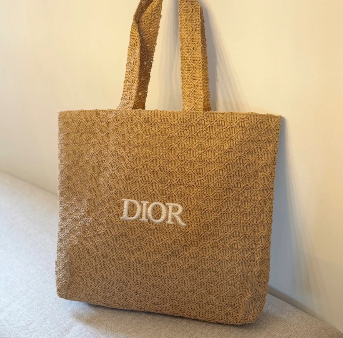 DIOR BEAUTY Tote Bag - Tan Woven