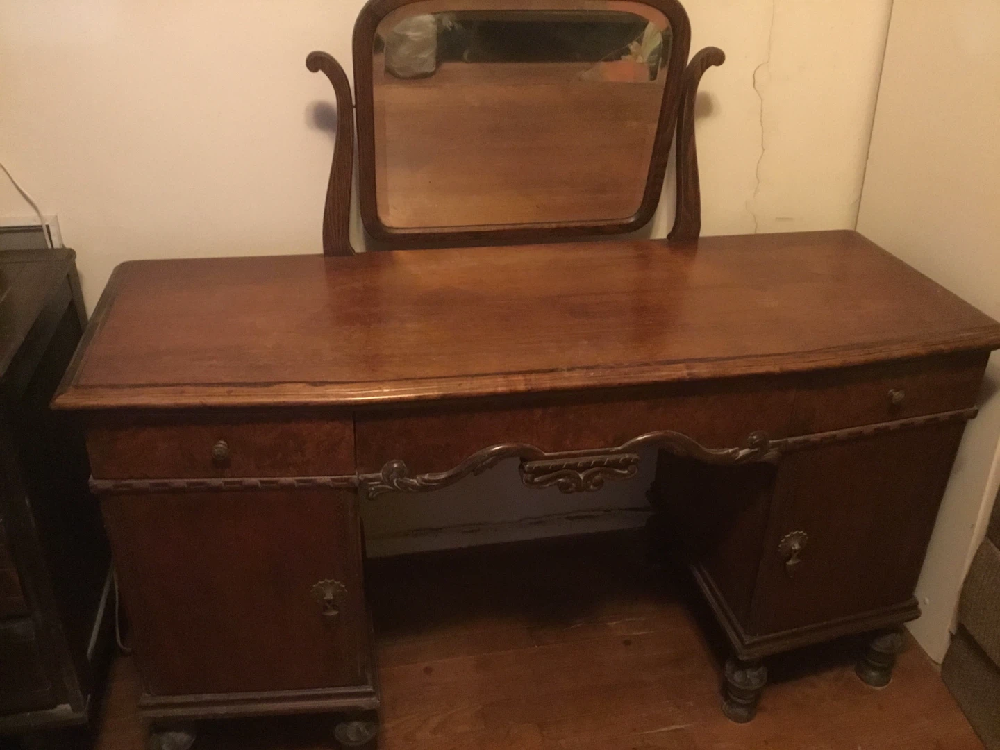 Exquisite Antique Vanity and stool