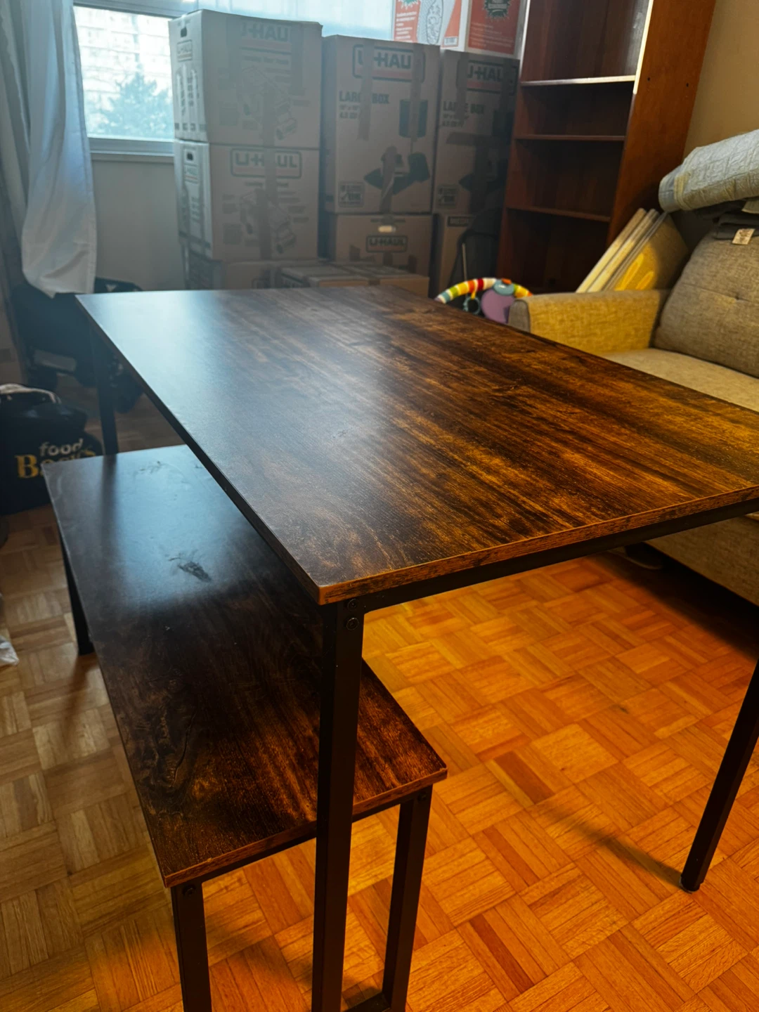 Rustic Wood Dining Table with Benches - photo 3