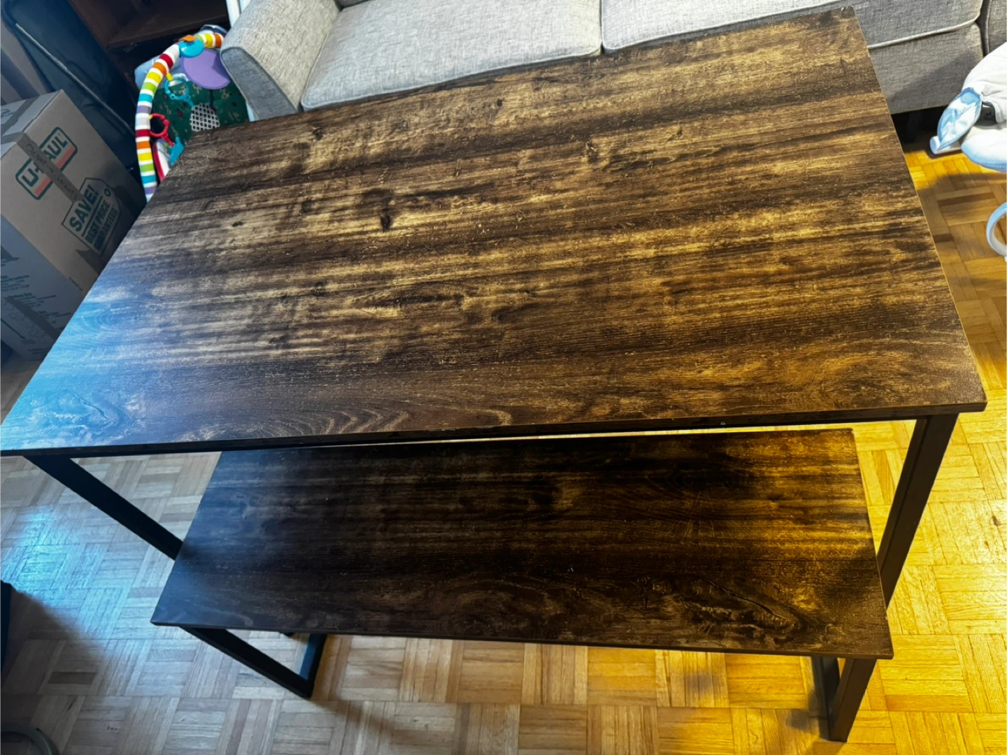 Rustic Wood Dining Table with Benches - photo 2