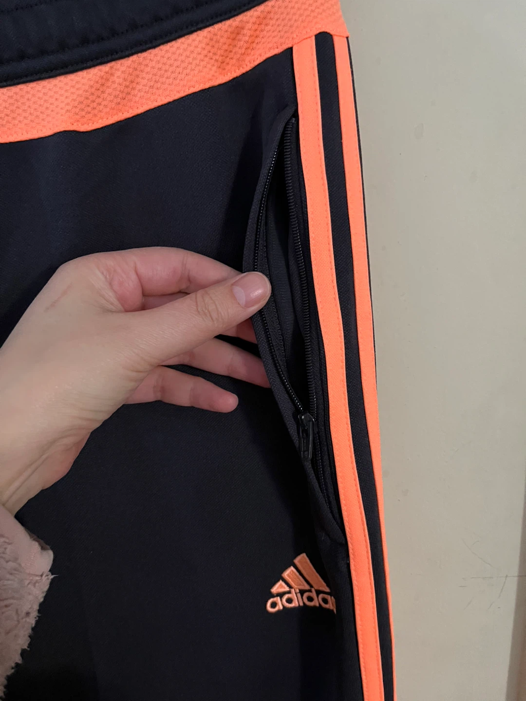 Adidas Black Track Pants with Orange Accents - Size S - photo 4
