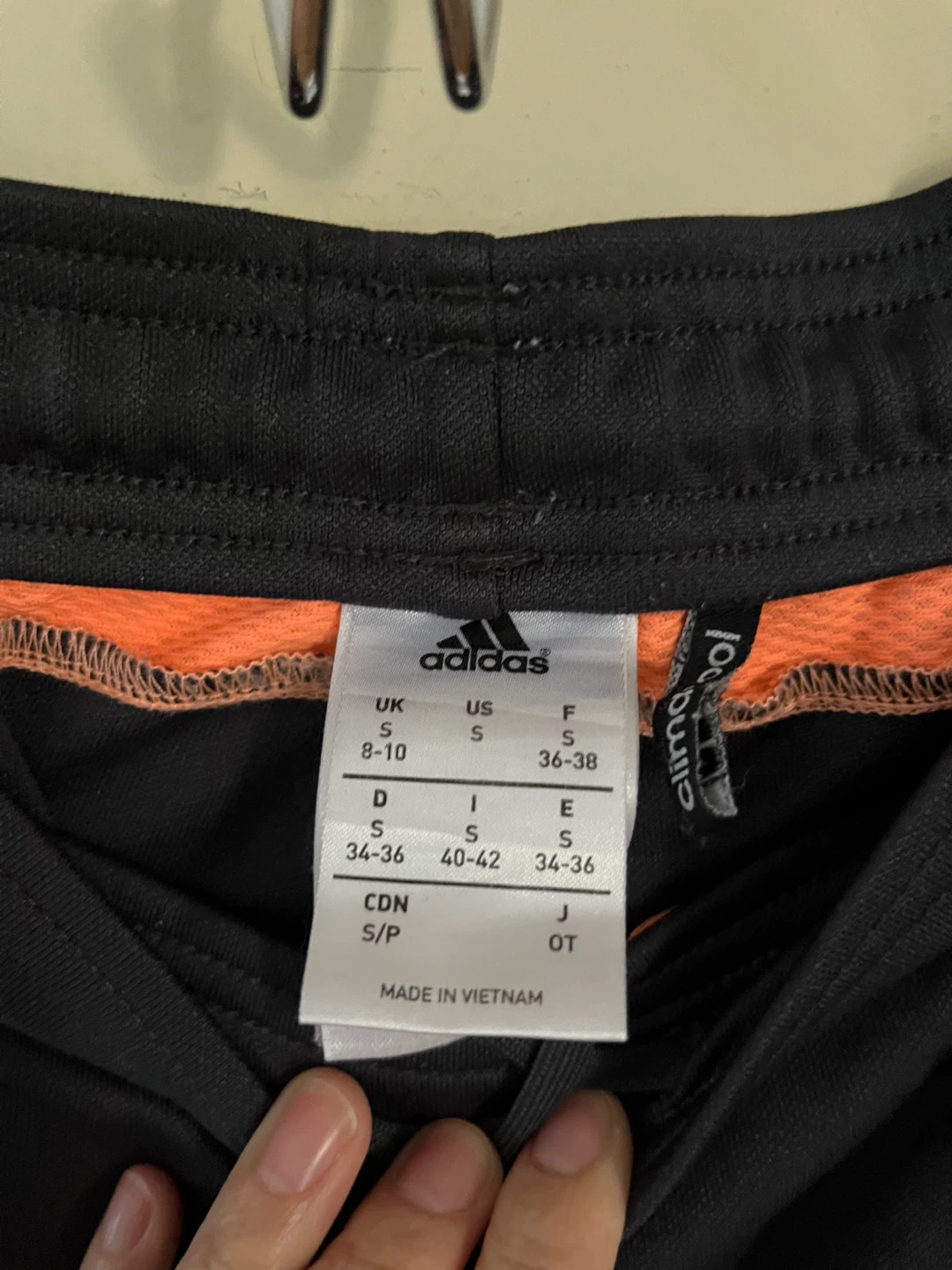 Adidas Black Track Pants with Orange Accents - Size S - photo 3