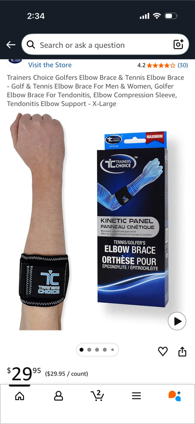 Trainers Choice Tennis/Golfer's Elbow Brace - Medium - photo 4