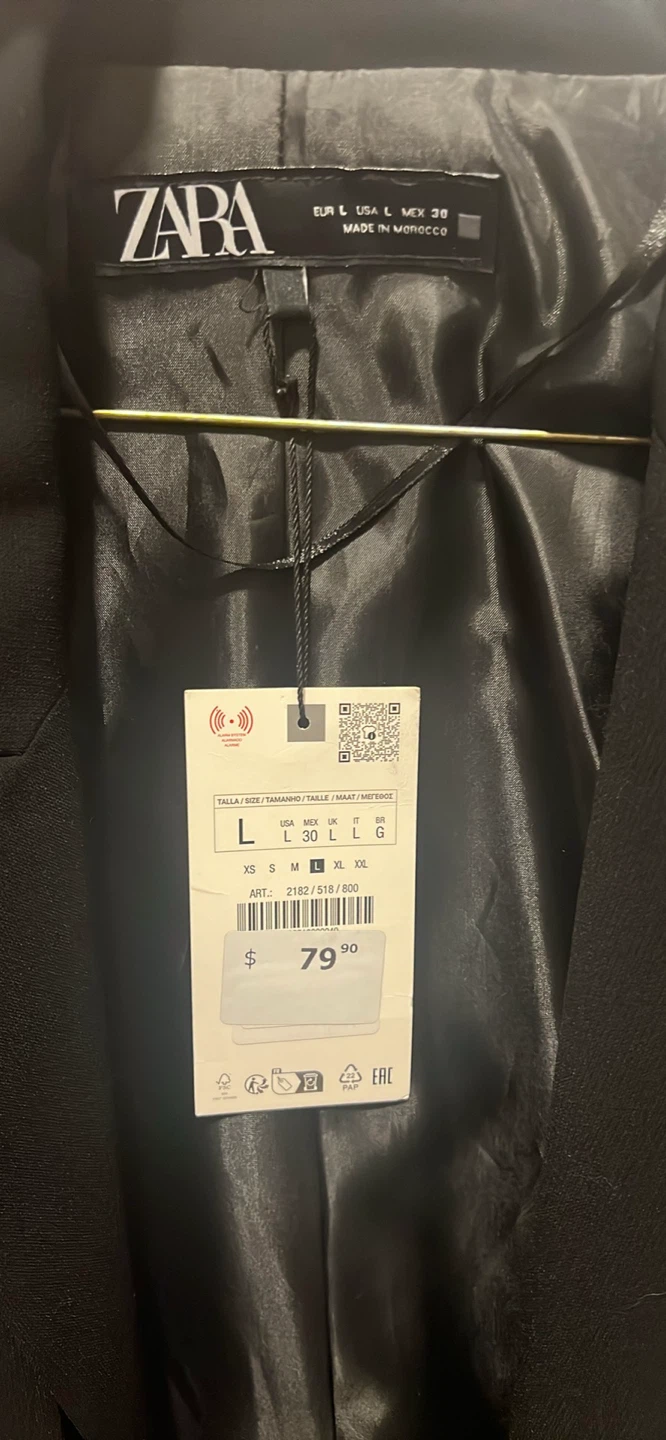 BRAND NEW With Tags Zara Black Blazer - Size L - photo 2
