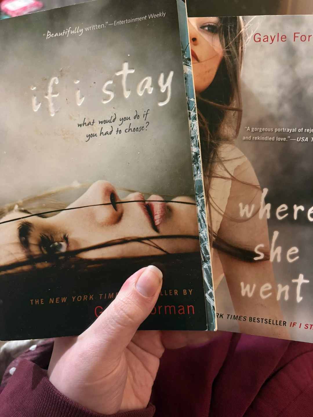 If I Stay and Where She Went Books by Gayle Forman