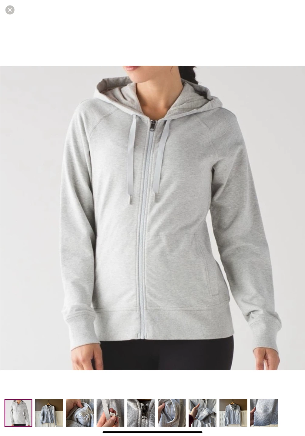 Lululemon Grey Zip-Up Hoodie Size 8 - photo 2