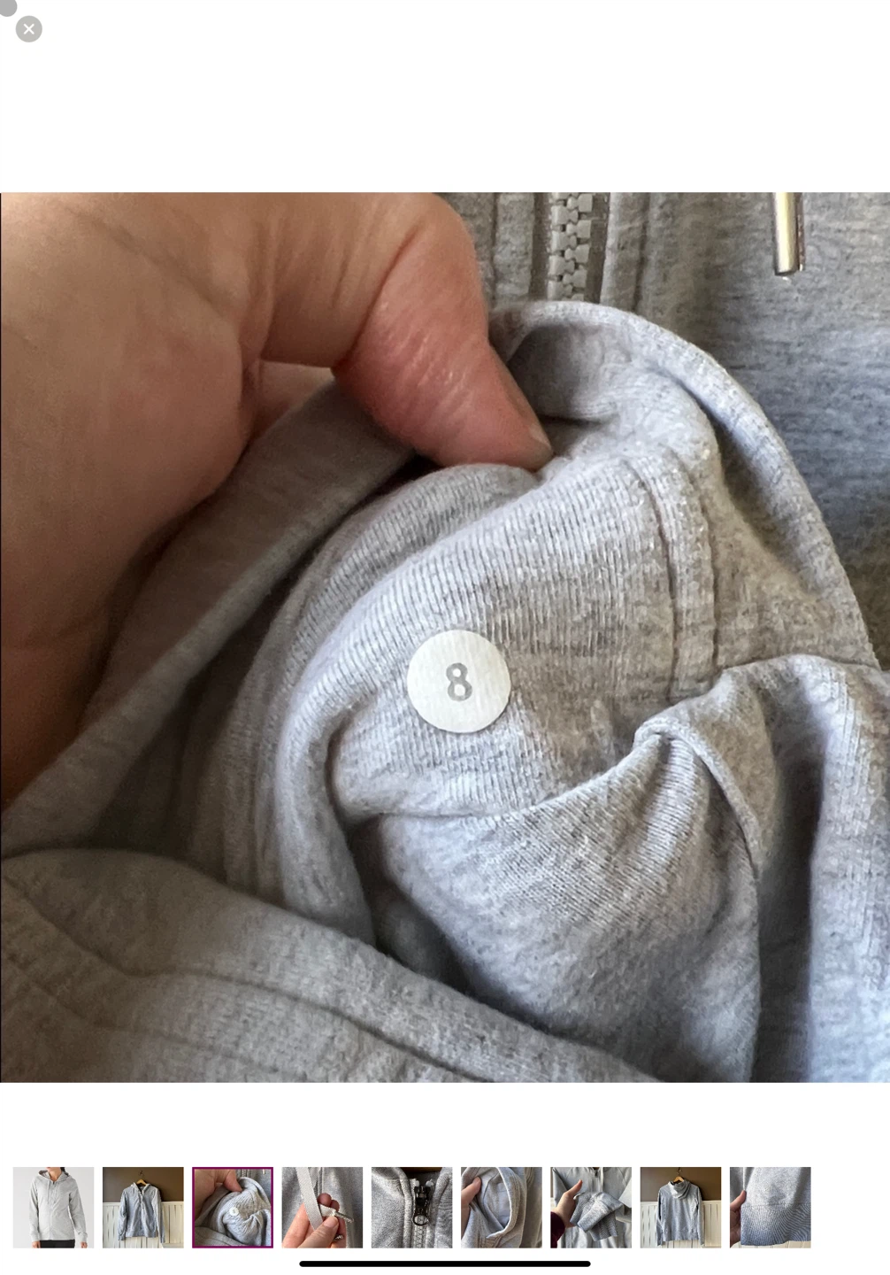 Lululemon Grey Zip-Up Hoodie Size 8 - photo 3