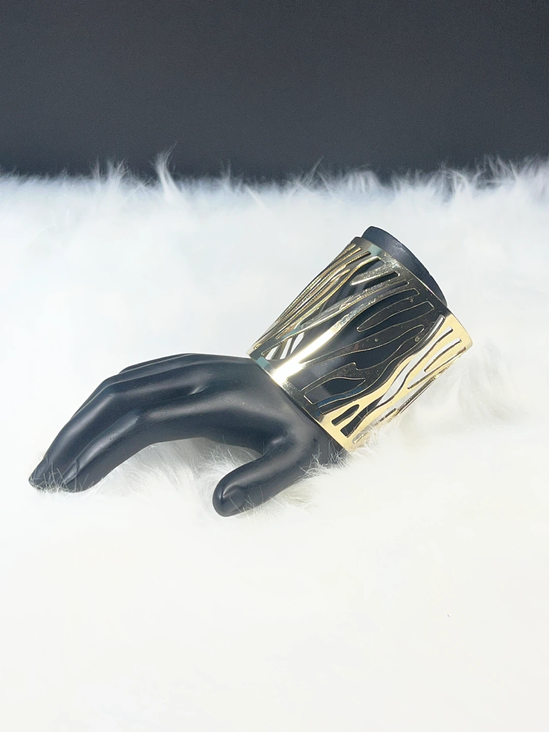 Gold Tone Cut-Out Cuff Bracelet - photo 3