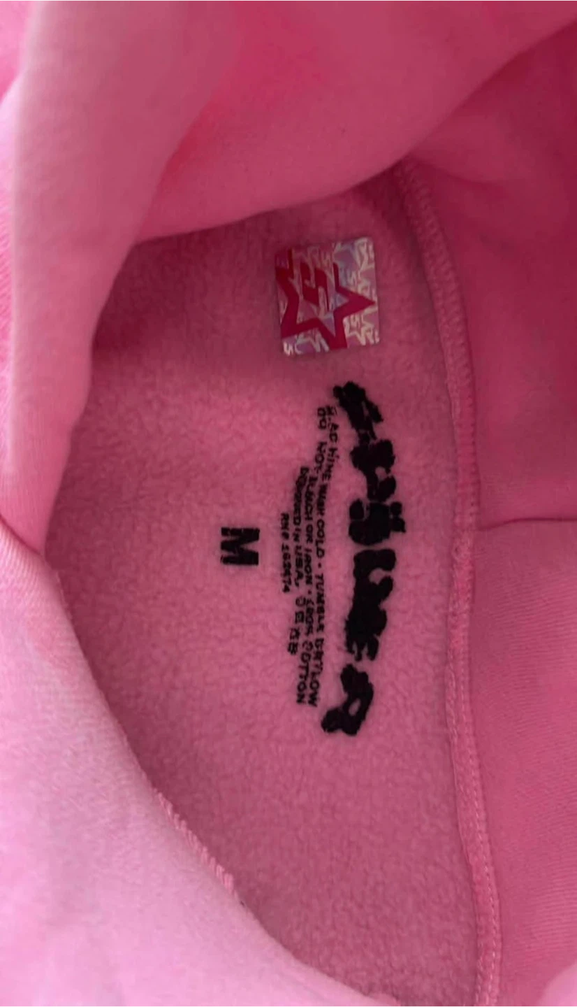SP5DER Pink Spider Web Hoodie - photo 2