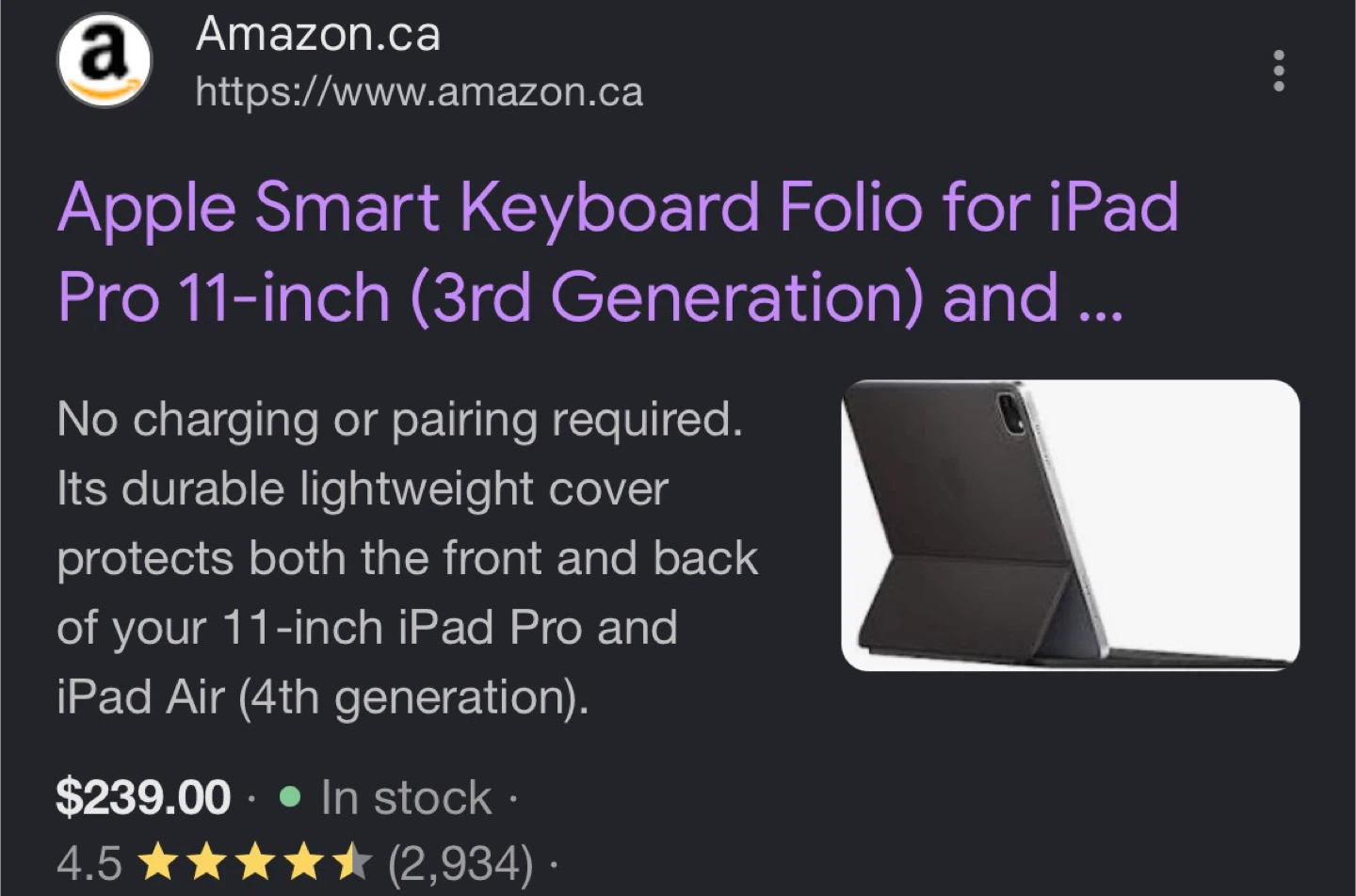Apple Smart Keyboard Folio for 11-inch iPad Pro & iPad Air - photo 2