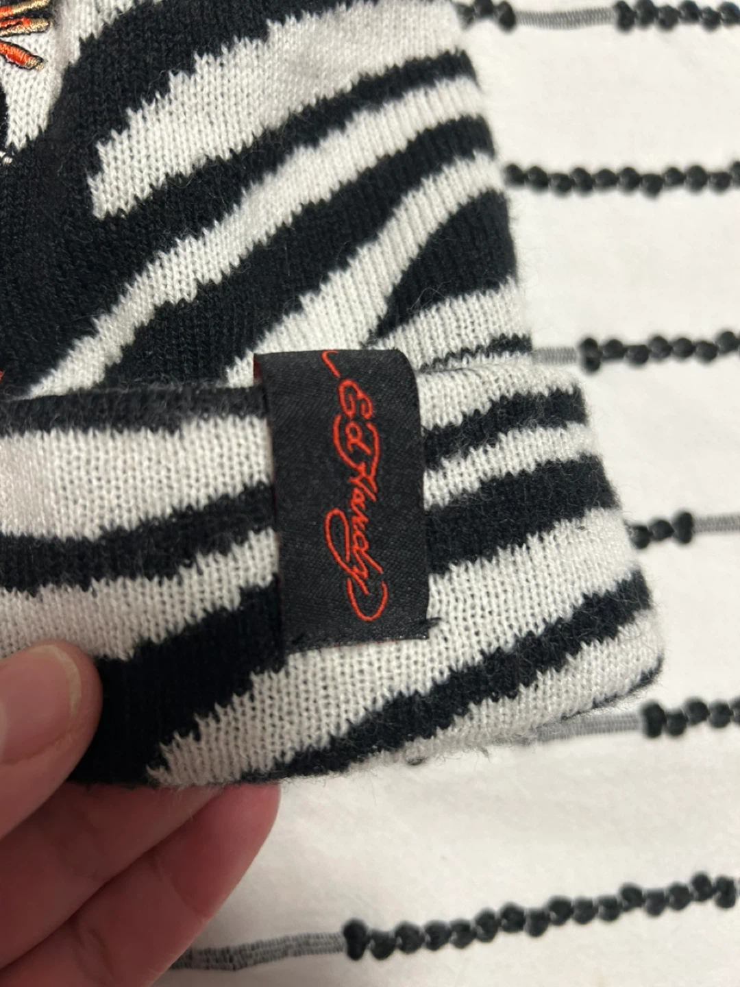 Ed Hardy Beanie with Geisha Embroidery - photo 4