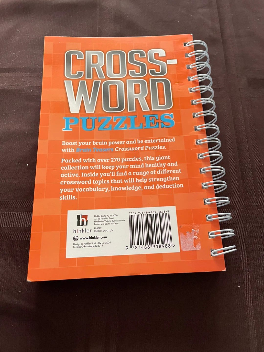 Hinkler Brain Teasers Cross-Word Puzzles Book - photo 3