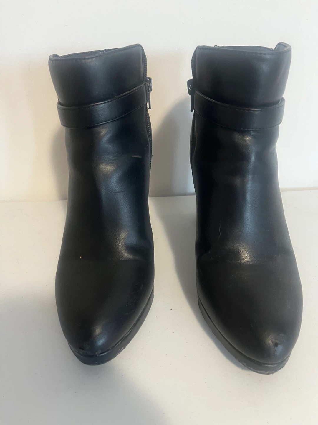 Kelly & Katie Black Ankle Boots with Buckle Detail - photo 2