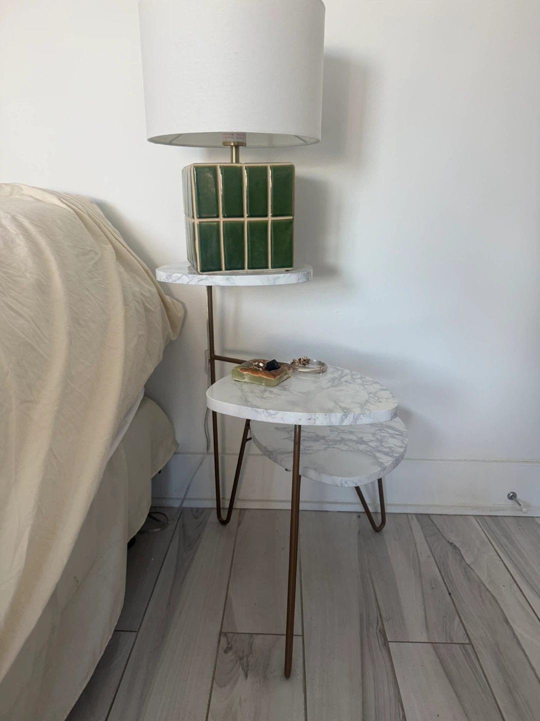Green Ceramic Cube Table Lamp - photo 4