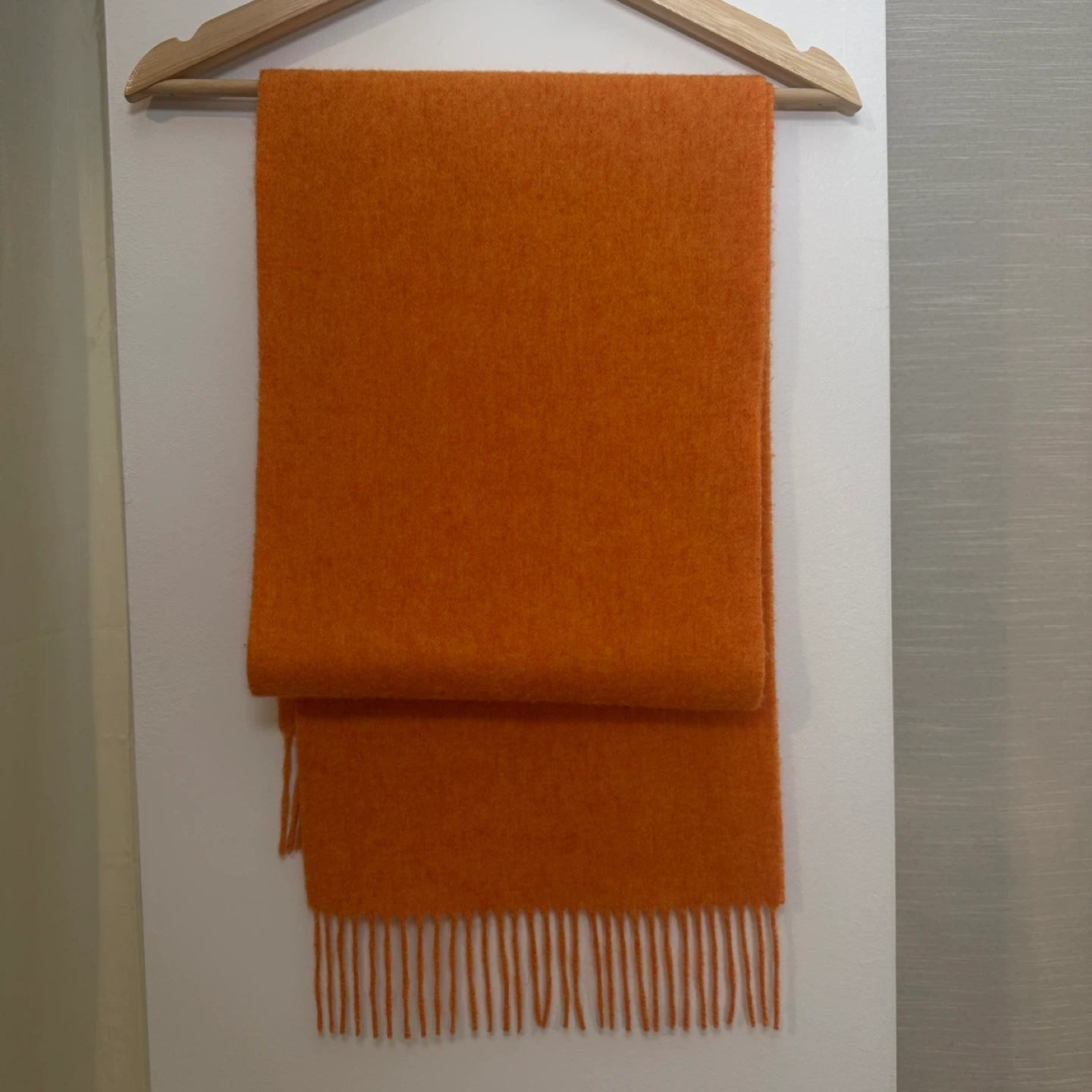 The Ashlyn Orange Wool Scarf - like new - photo 3
