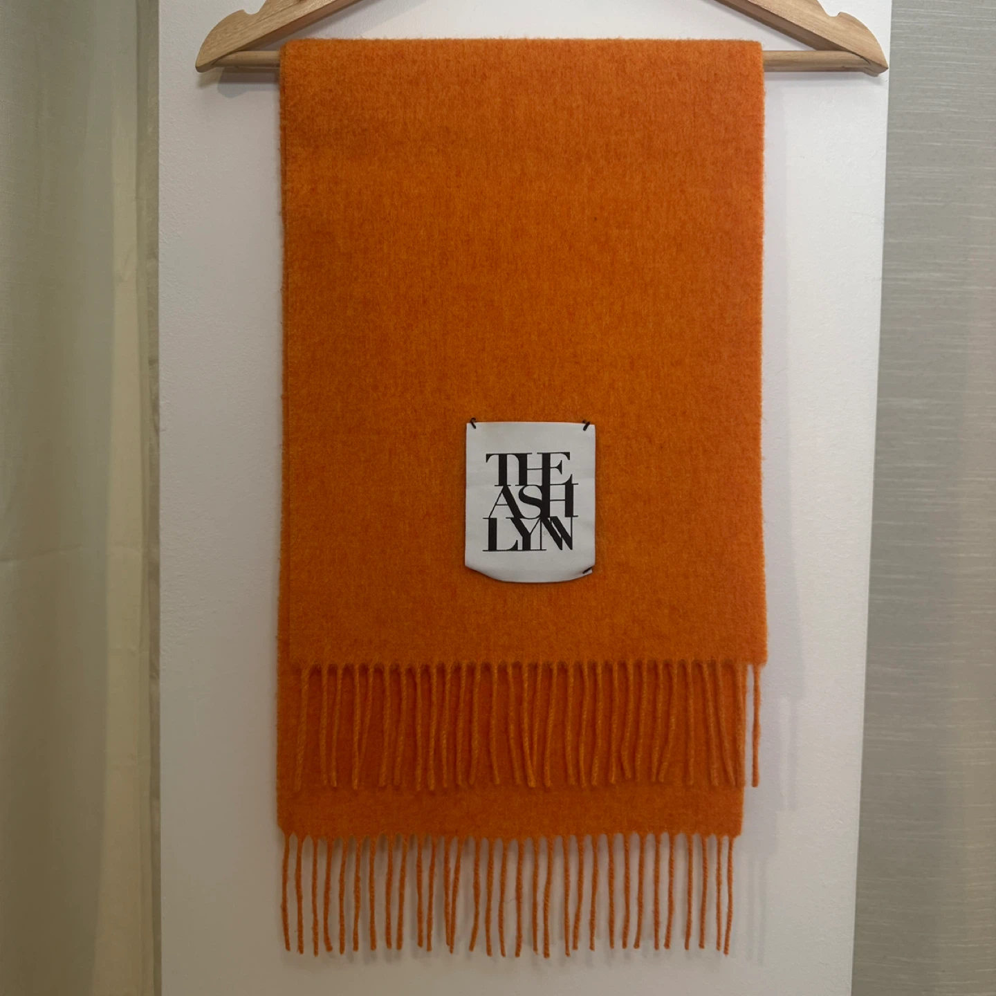 The Ashlyn Orange Wool Scarf - like new