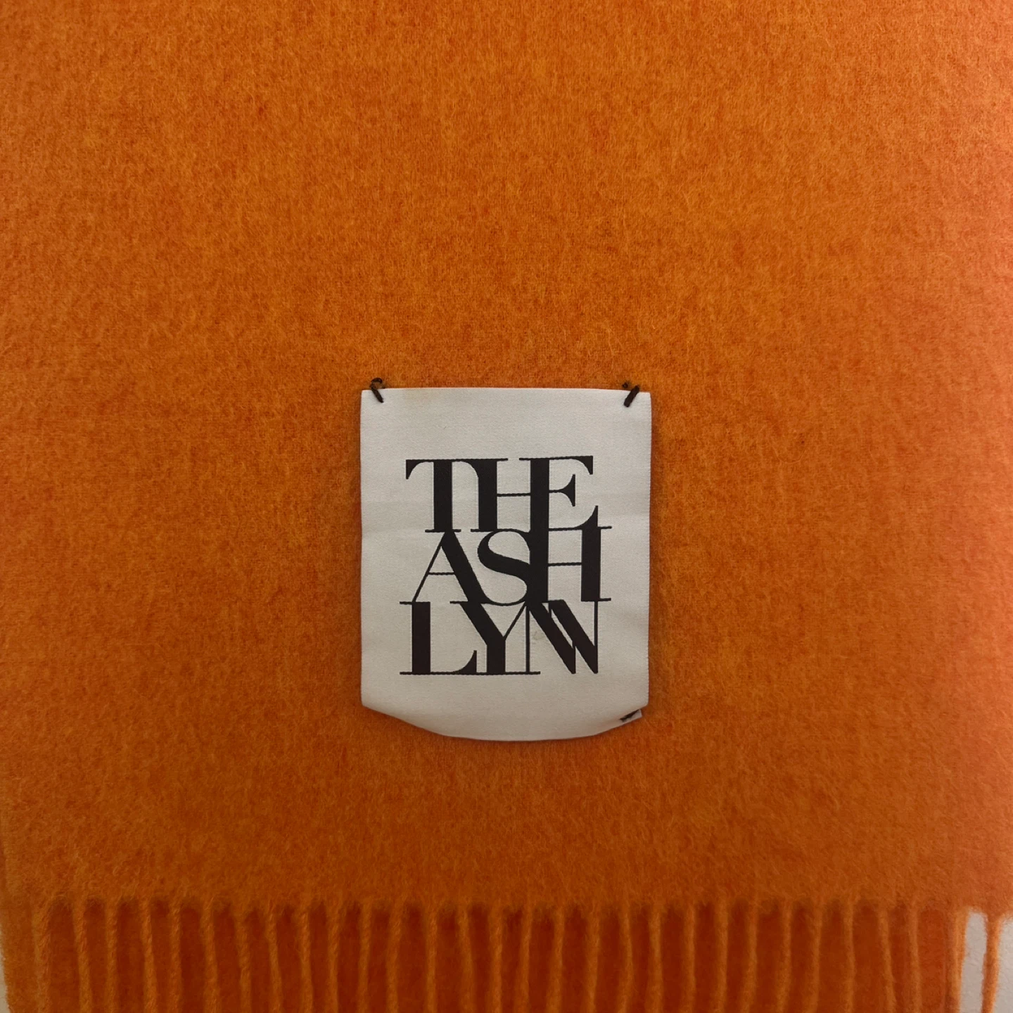 The Ashlyn Orange Wool Scarf - like new - photo 2
