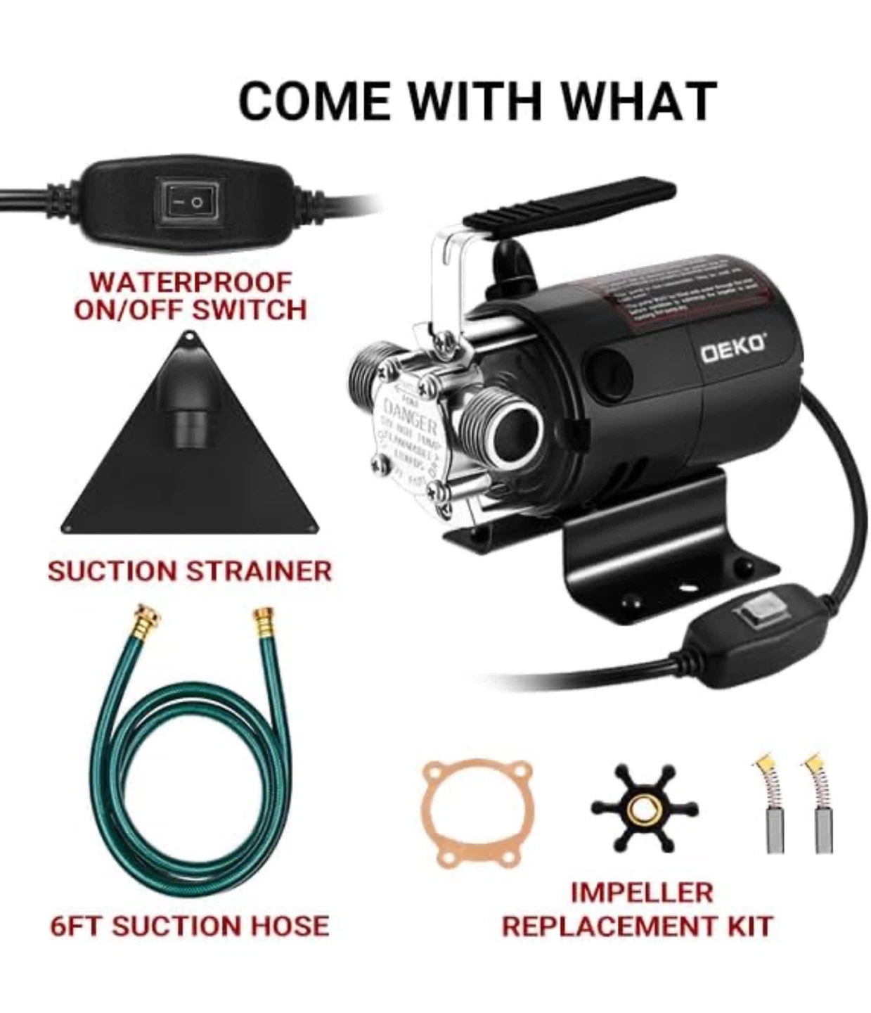 Transfer Pump with ON/Off Switch Electric Water Pump