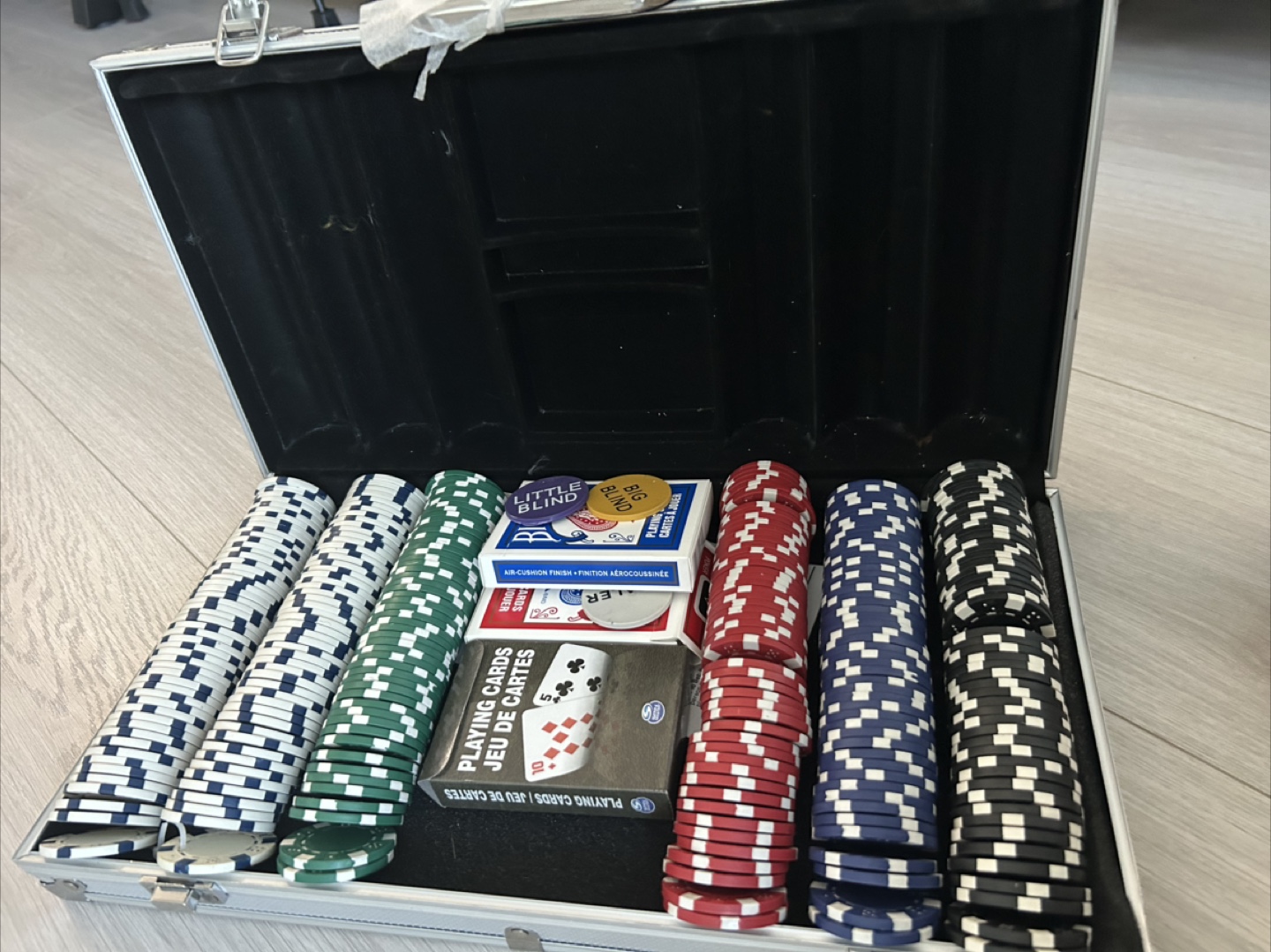 Poker Chip Set in Carrying Case