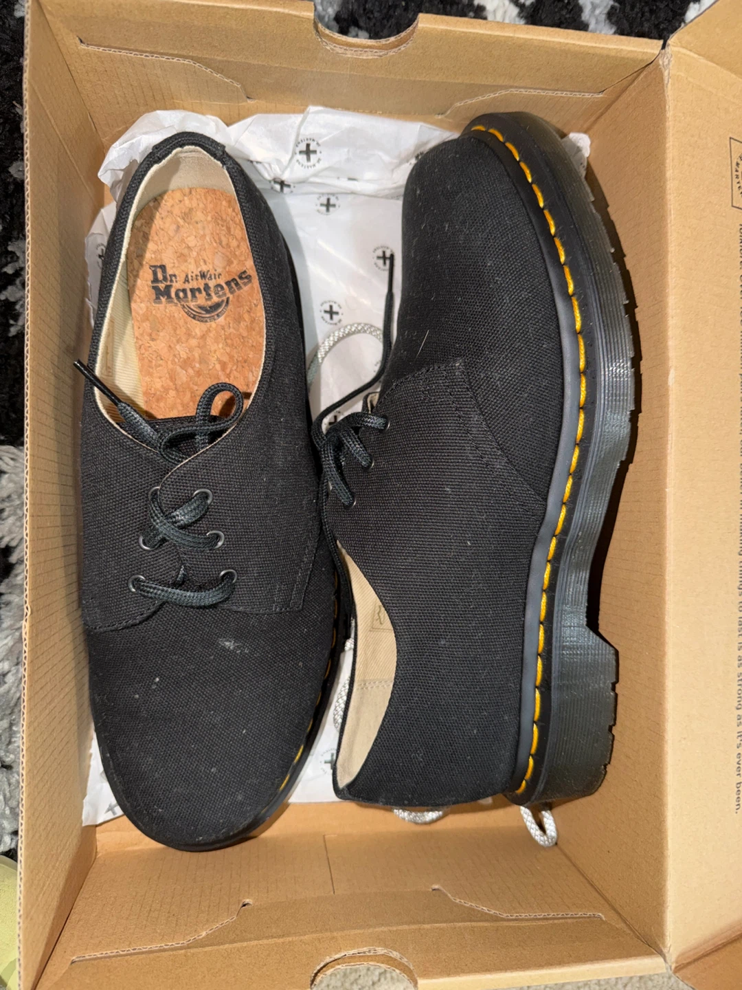 Dr. Martens Black Canvas Shoes - Men's Size 9 - photo 4