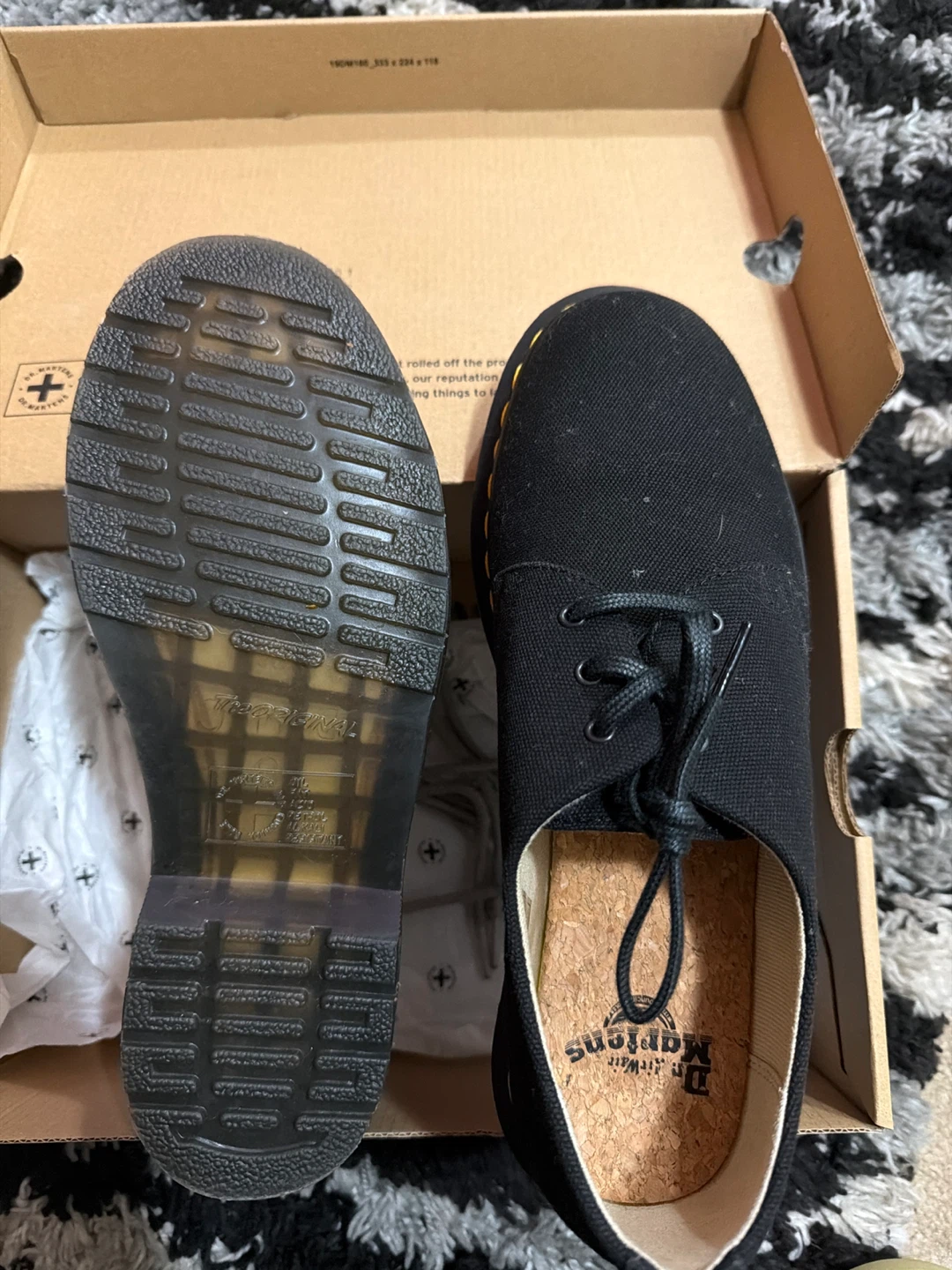 Dr. Martens Black Canvas Shoes - Men's Size 9 - photo 2