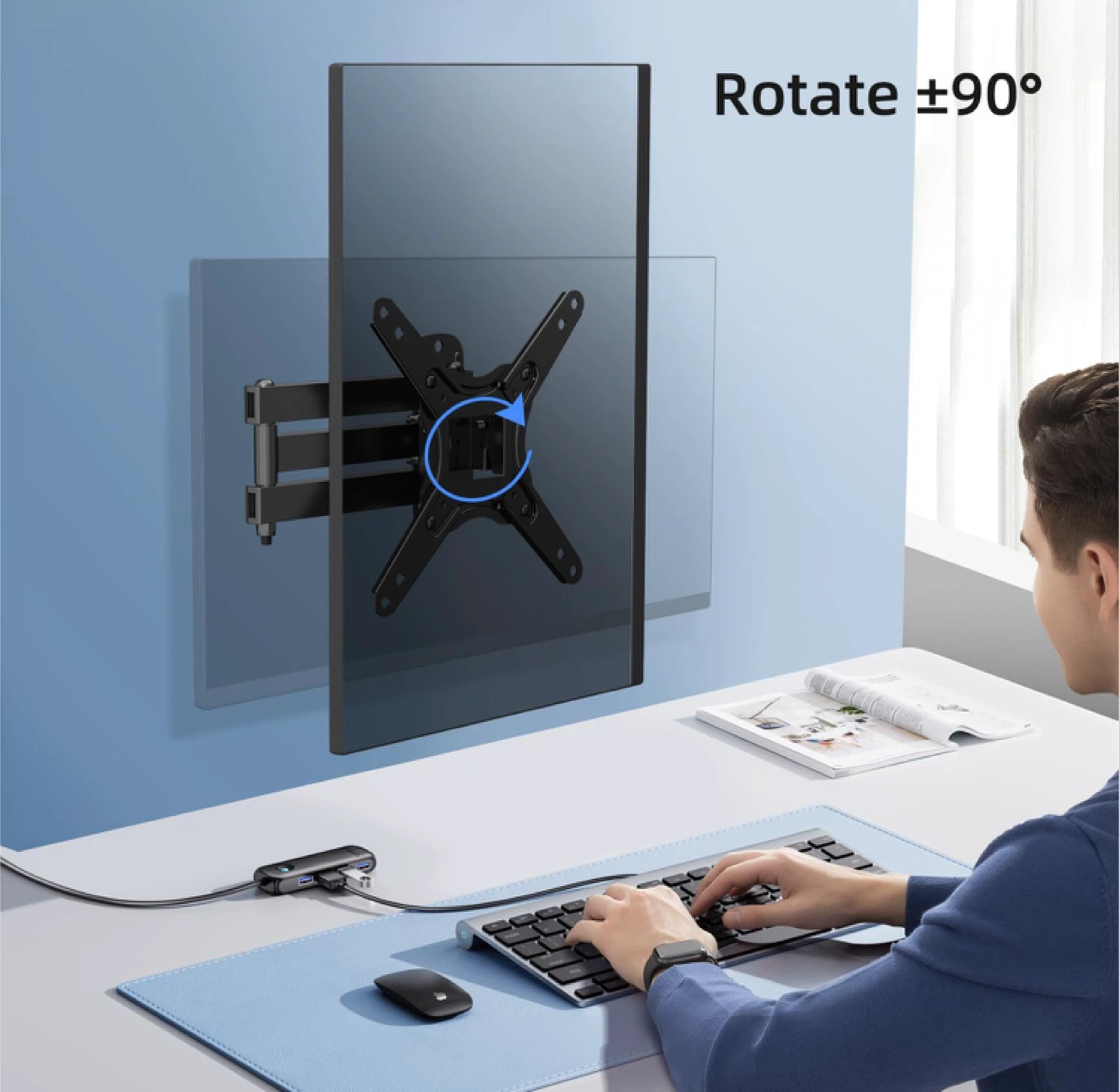 Full Motion TV Wall Mount Swivel & Tilt - photo 3