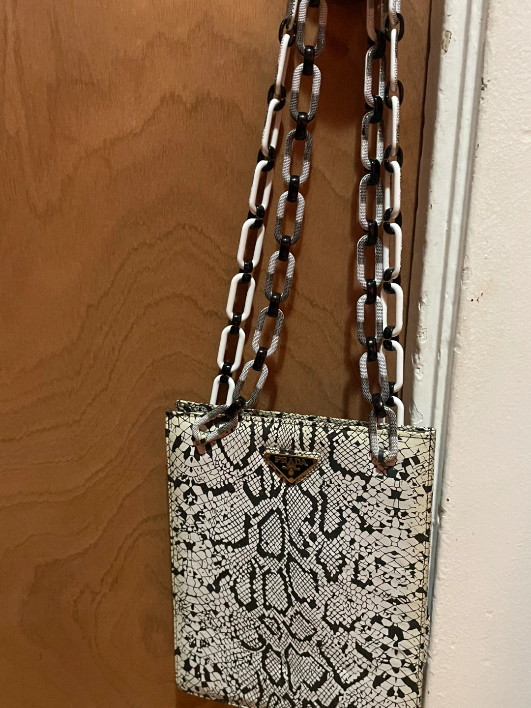 Prada Snakeskin Print Shoulder Bag - photo 5