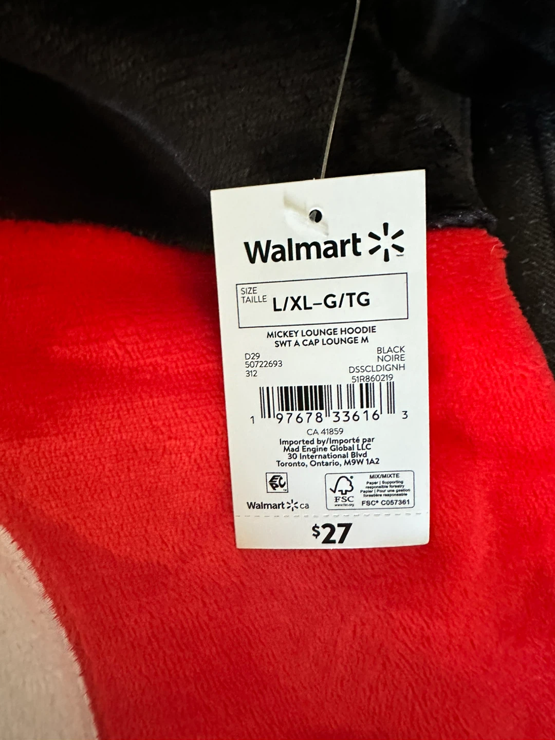 Disney Mickey Mouse Lounge Hoodie L/XL - photo 3