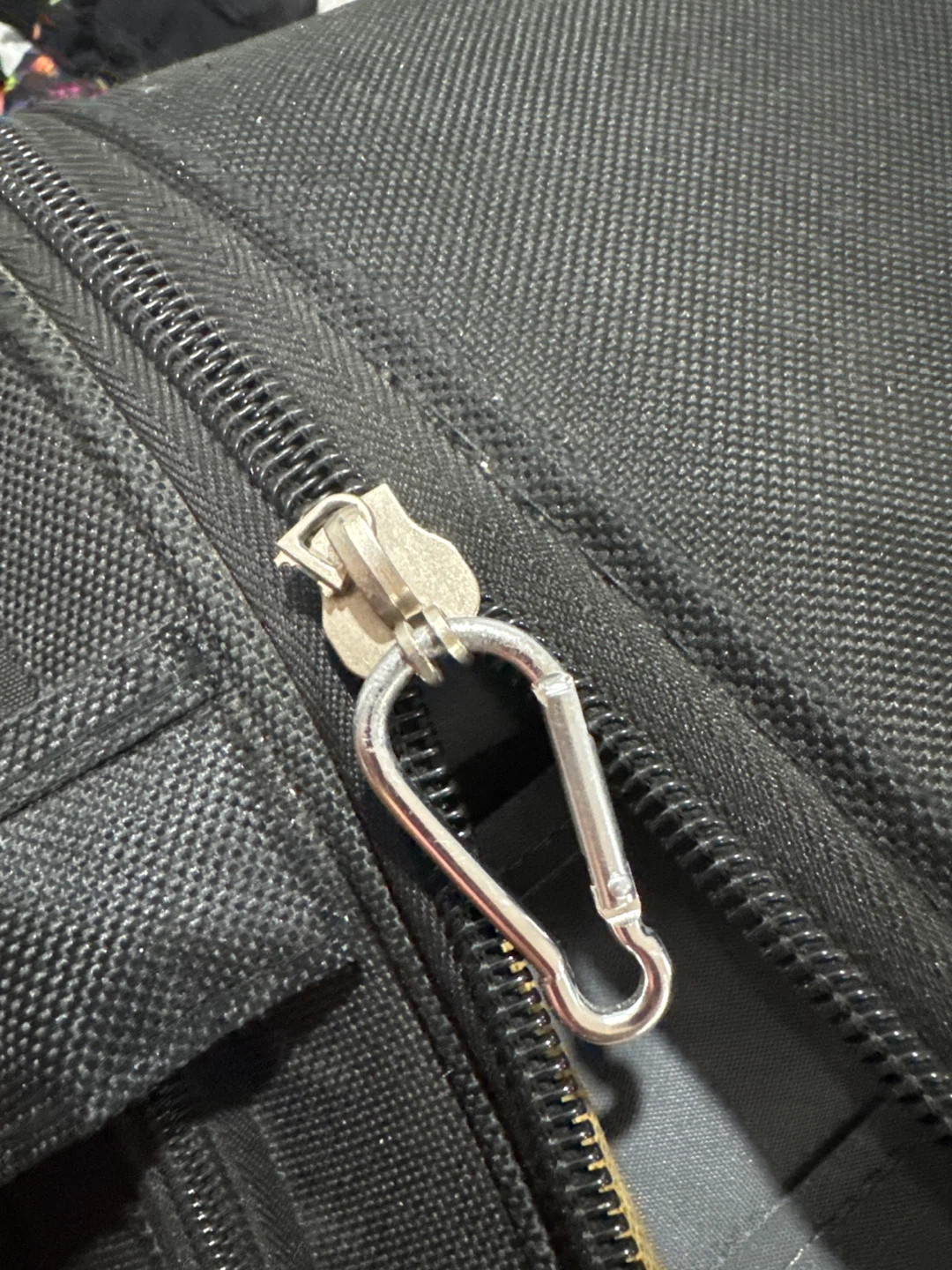 Black Duffle Bag with Multiple Zippers - photo 2