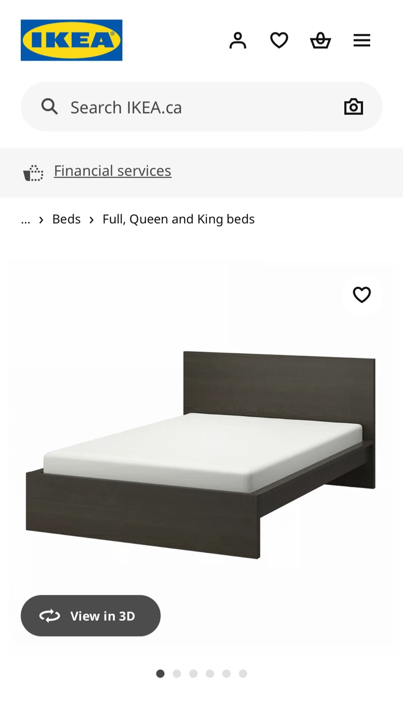 IKEA Malm King Size Bedframe w/Slats