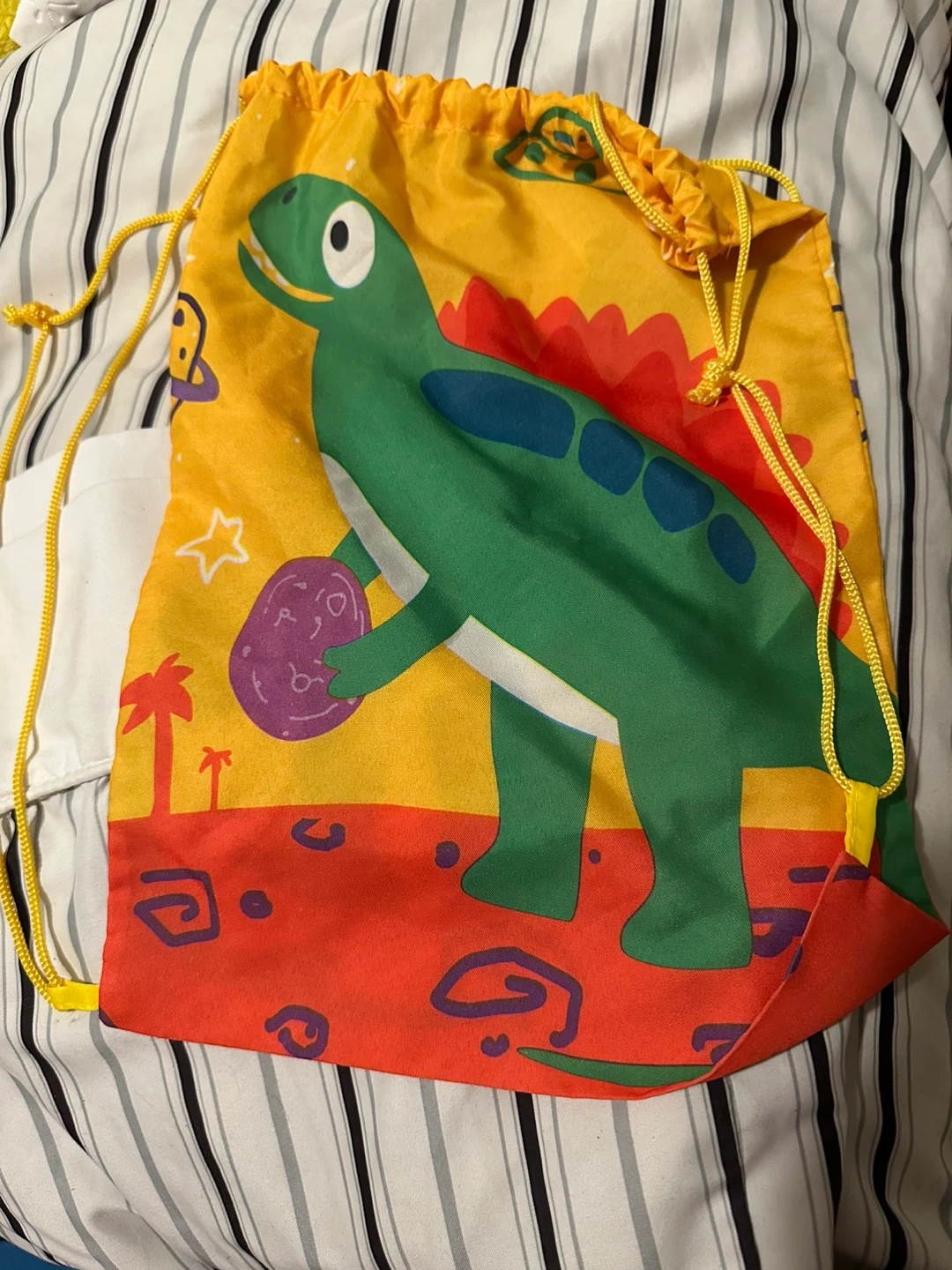 Kids Dinosaur Drawstring Bag