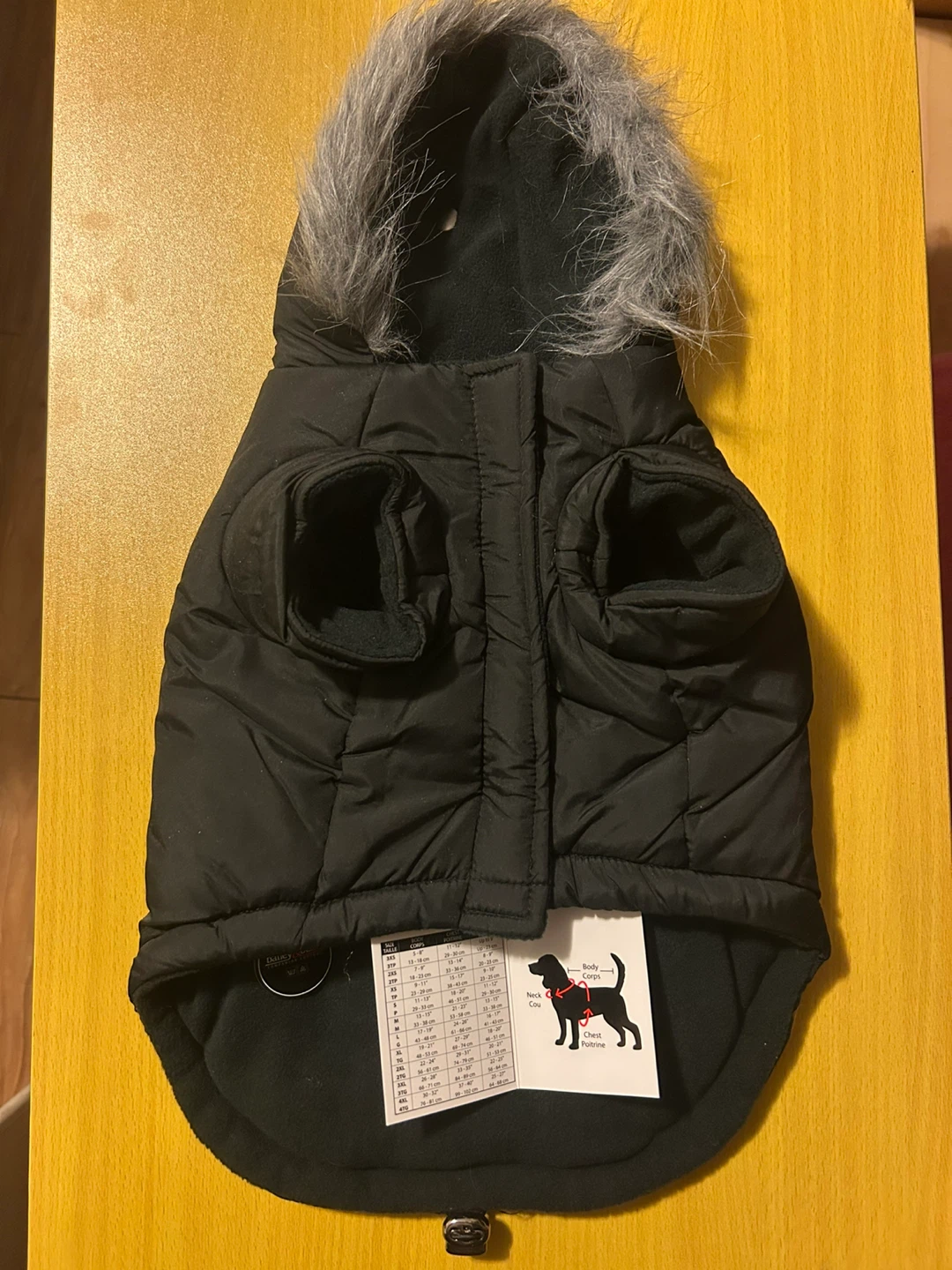 Black Dog Winter Puffer Jacket with Hood