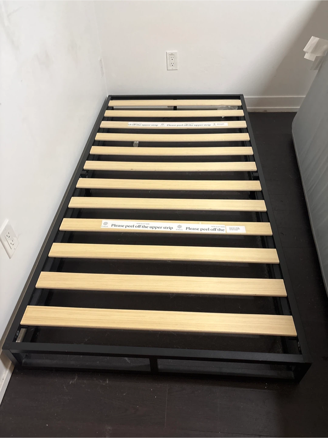 Zinus single Bed Frame with Wooden Slats( Must go today) - photo 2