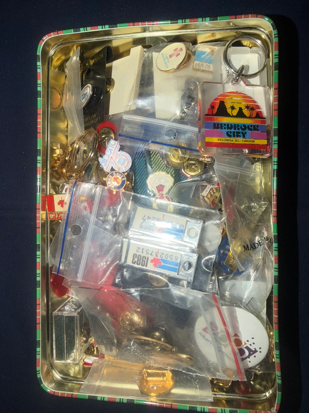 Collection of Canadian Souvenir Pins and Keychains