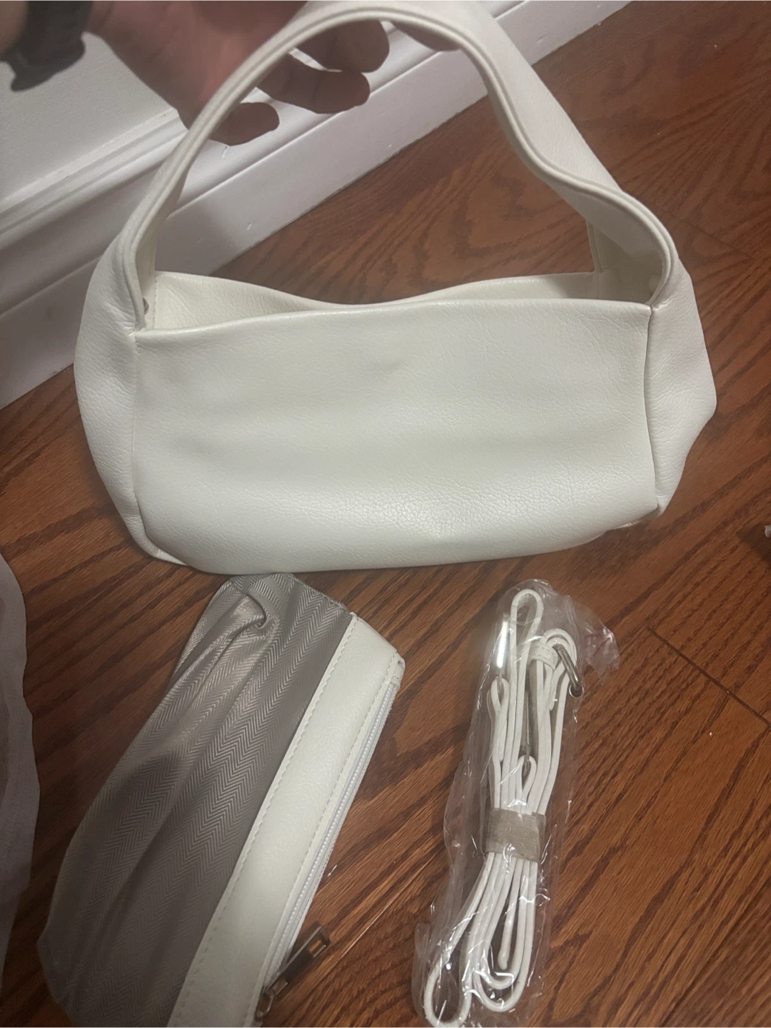 White Faux Leather Shoulder Bag - photo 2