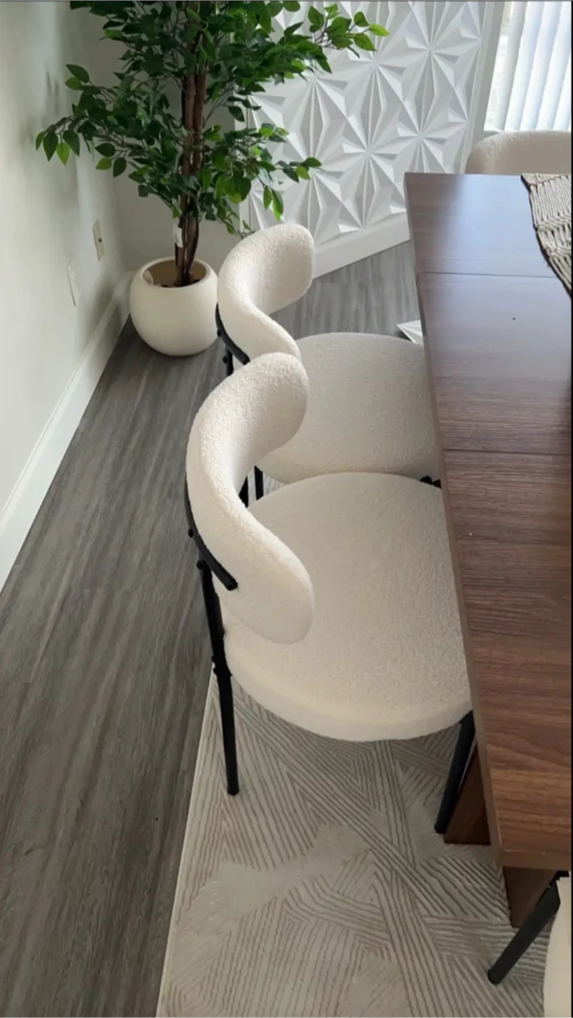 10 Boucle Dining Chairs - Brand New in Boxes - photo 2