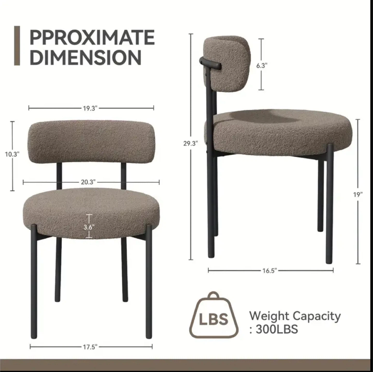 10 Boucle Dining Chairs - Brand New in Boxes - photo 3