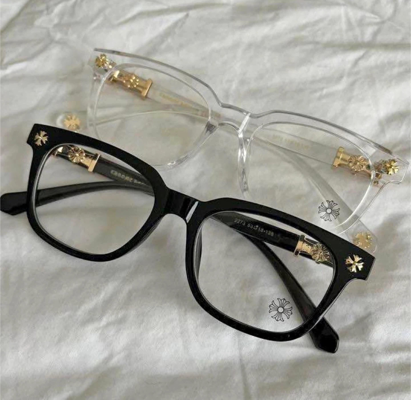 Chrome heart glasses (blue light)
