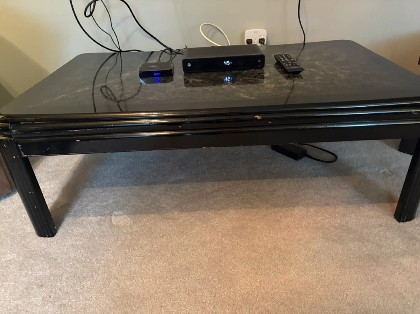 Faux marble coffee table
