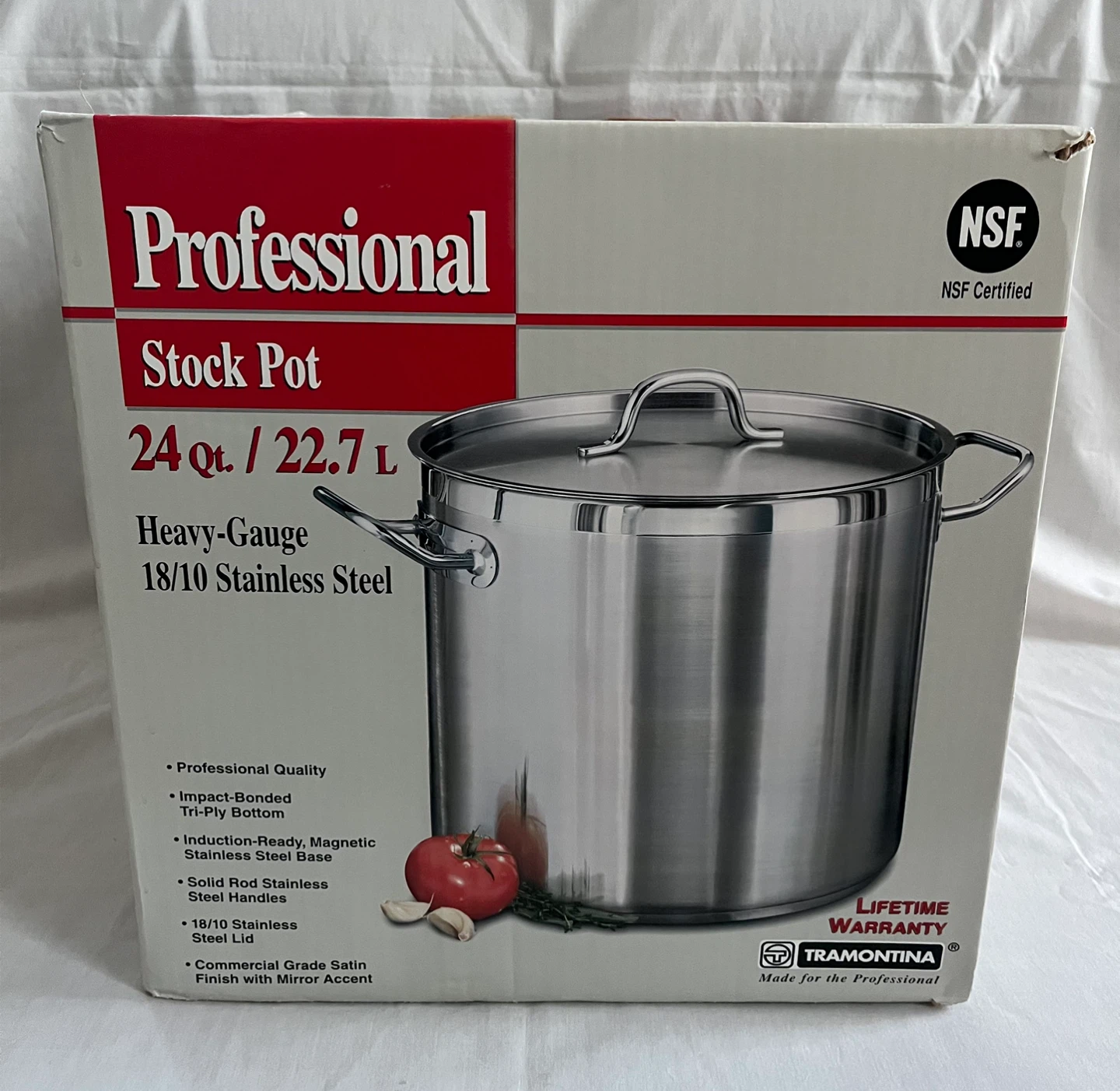 Tramontina Professional Stock Pot 24 qt / 22.7 L