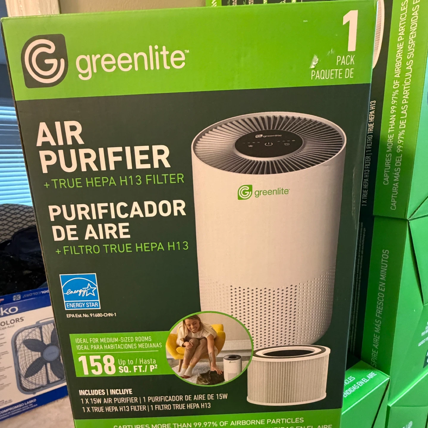 Greenlite Air Purifier with True HEPA H13 Filter