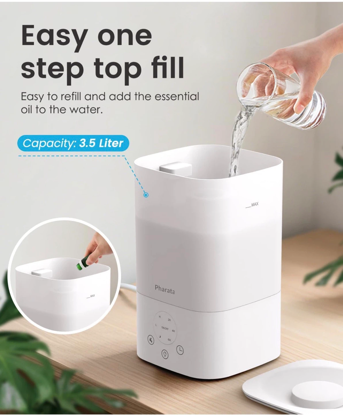 3.5L Cool Mist Humidifier for Large Room - photo 3