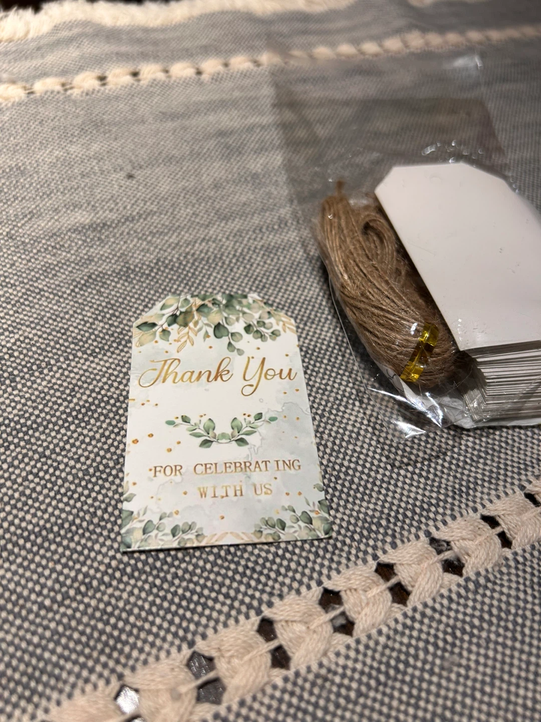 Thank You Tags for Celebrating with Us