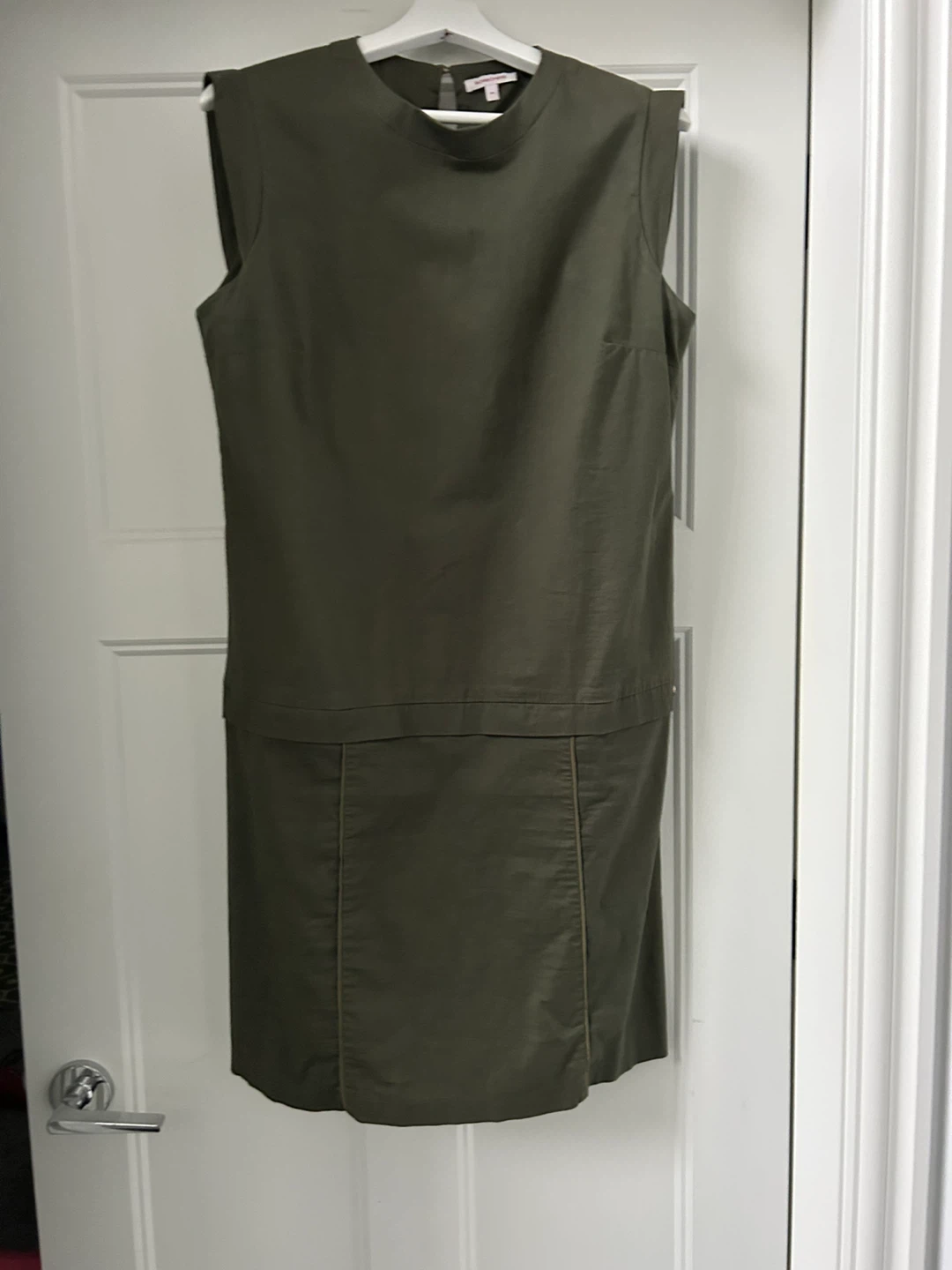 BORBONESE Women's Size 46 Sleeveless Dress - Khaki