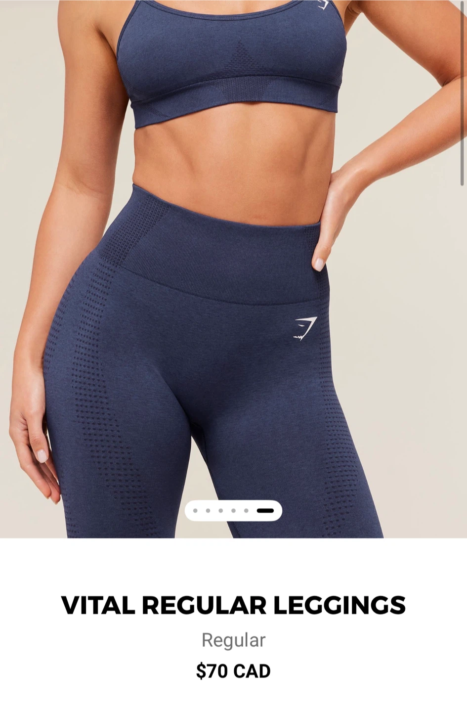 Gymshark Vital Regular Leggings - Navy Blue - photo 4