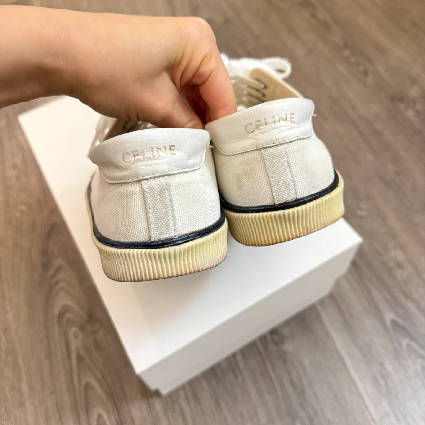 Authentic Celine Canvas Sneakers - photo 3