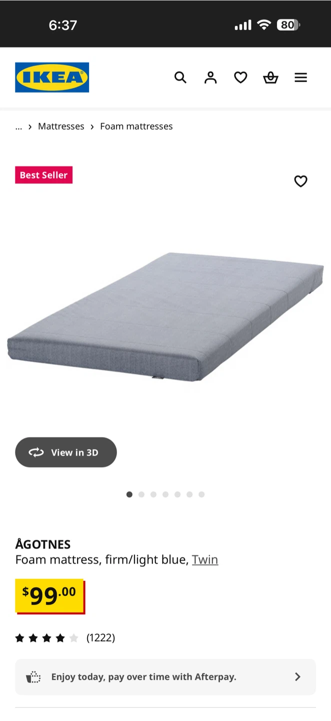 IKEA ÅGOTNES Twin Foam Mattress - photo 4