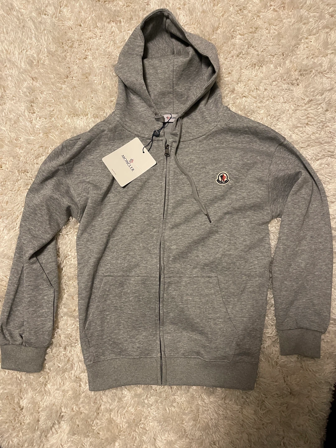 Moncler Grey Zip-Up Hoodie