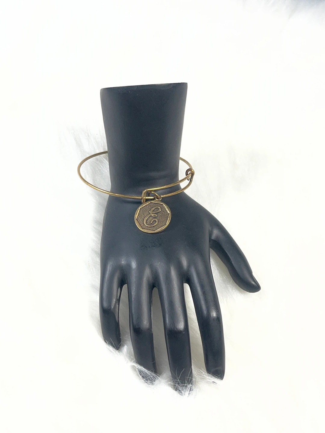 Alex and Ani "E" Charm Bangle Bracelet